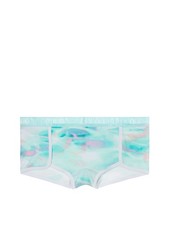 Victoria's Secret PINK Mesh Trim Boyshort Panty Blue Tie Dye