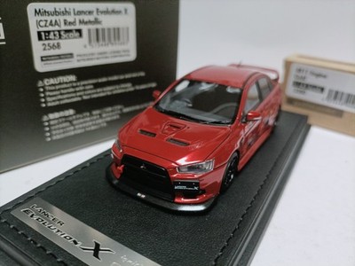 IG 1:43 Mitsubishi Lancer Evolution X CZ4A Metallic Red with Engine Car Model