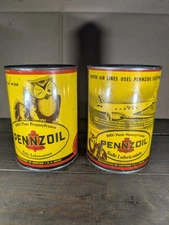 Pennzoil Owls Can. Both Cans