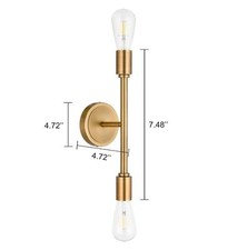 Antique Brass Vanity Light Vertical or Horizontal Wall Mounting