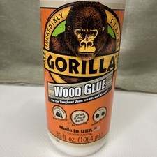 Gorilla Wood Glue, 36 Ounce Bottle Large Bottle Made In USA indoor outdoor use