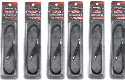 6 Pack M to M 3.5mm Auxiliary AUX Audio Cable for iPhone Mac Samsung PC iPod MP3
