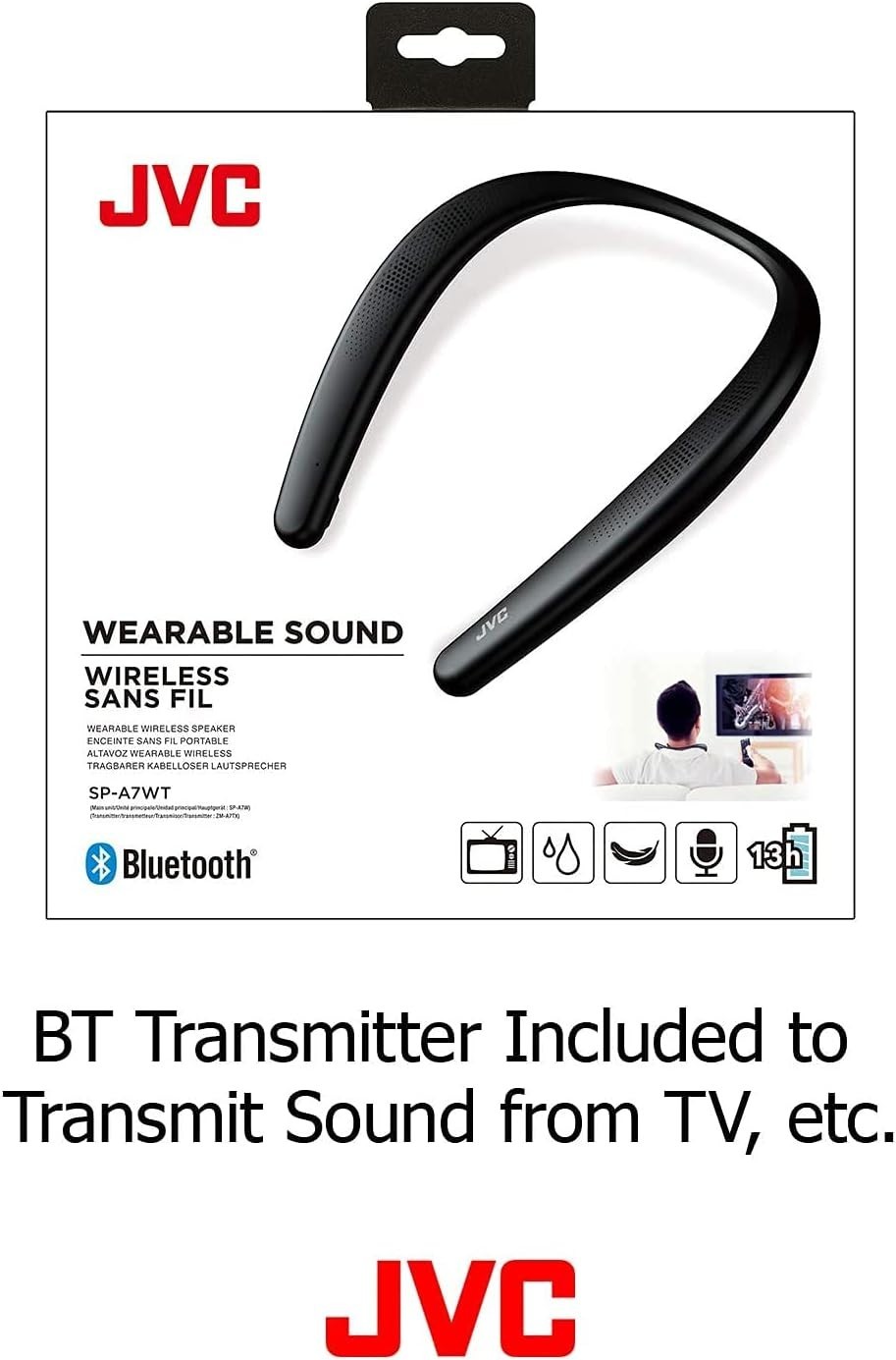 JVC KENWOOD NAGARKU Neckband Style Speaker SP-A7WT-B Near Japan