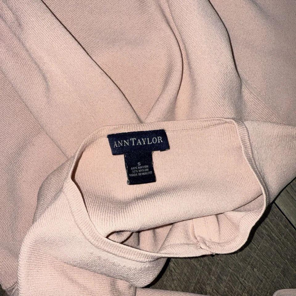 Винтажный Ann Taylor румяна розовый кардиган на пуговицах свет свитер Y2K женщин маленький - Изображение 4 из 4