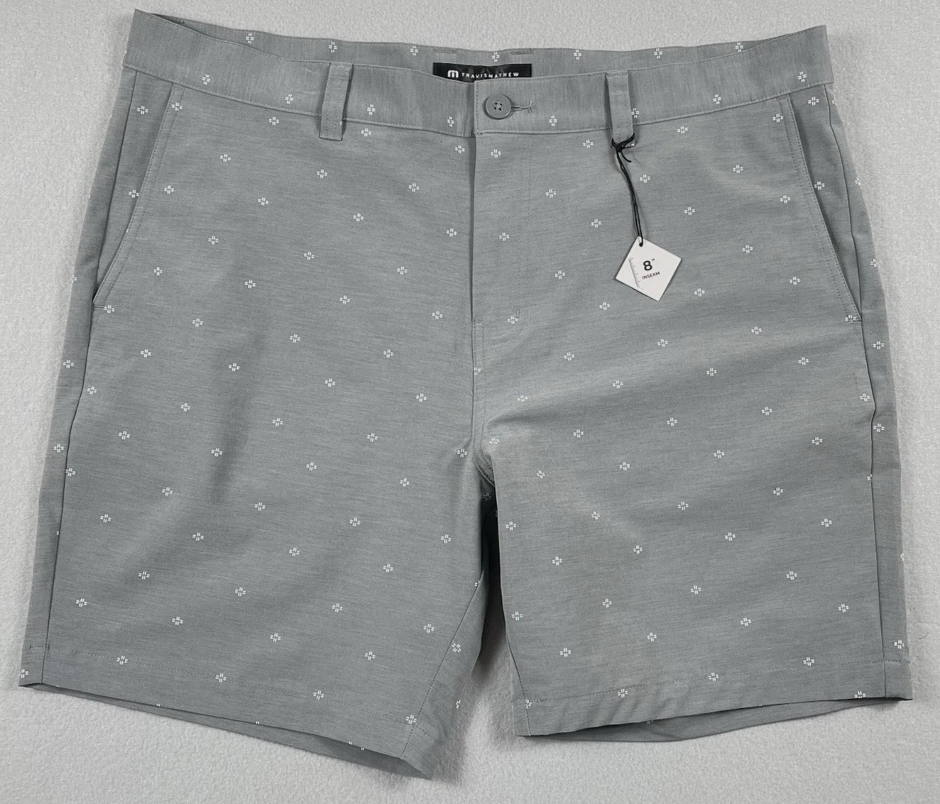TravisMathew NEW Eco Golf Shorts Men’s 40 Gray Performance NWT
