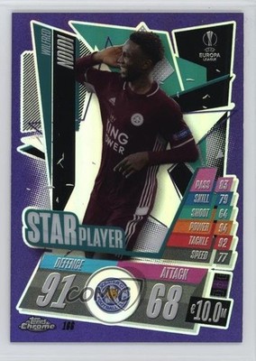 2020 Chrome Match Attax UEFA Champions League Purple Refractor Wilfred Ndidi z6b