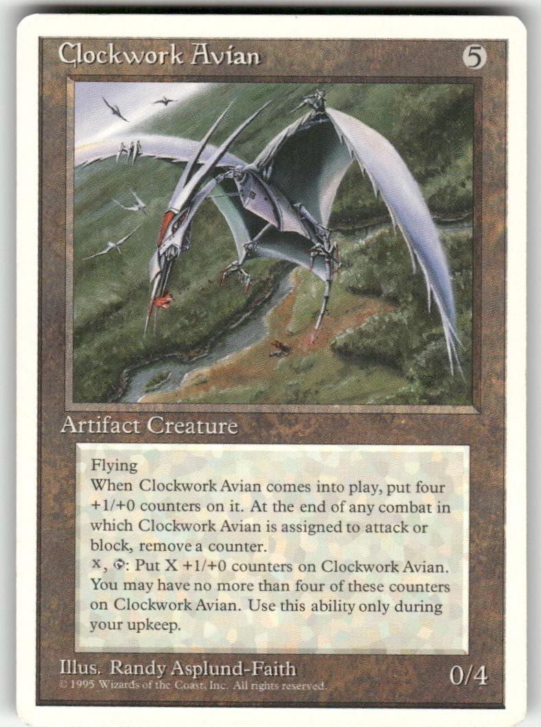 Clockwork Avian R Fourth Edition NM Magic: The Gathering
