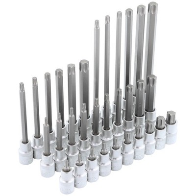 Socket wrench set box nuts for Torx T20 - T70 wrench 1/2''