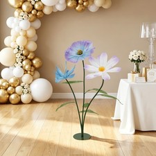 3-Head Artificial Flower, Decoration Flowers, Standing Decoration Flowers