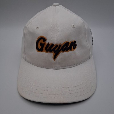 Guyan Golf & Country Club Hat Cap Strap Back White Blue Script Golfer Logo USA