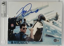 Tom Cruise Top Gun Signed 8x10 Photo Beckett Encapsulated Autograph
