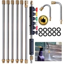 120'' Pressure Washer Extension Wand Replaceable Upgraded Power Washer Lance US