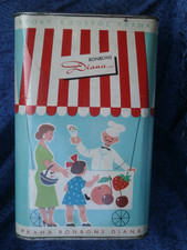 Prag, alte Blechdose, Diana Bonbons von Koospol 50ziger Jahre,Vintage Tante Emma