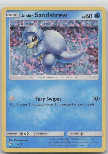 Alolan Sandshrew – Pokémon TCG McDonald's 4/12 Holo Bleed Promo HP