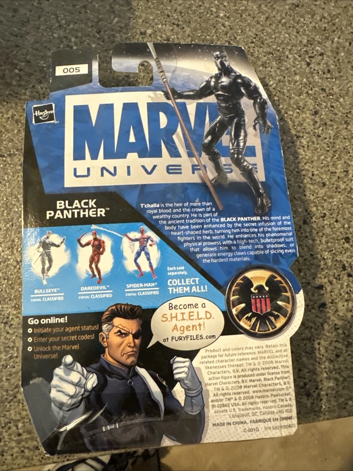 Figura Pantera Negra Universo Marvel (Furyfiles 05) con Código Secreto Hasbro 2009 Foto 2 de 4