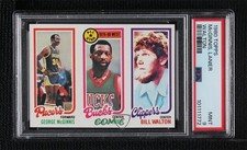 1980 Topps Bill Walton George McGinnis Bob Lanier #222-10-121 PSA 9 MINT HOF 0b2