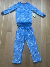 New With Tags Calvin Klein Boys Warm Fleece 2-Piece Pajama Set: Size 6/6x
