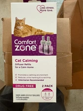 Comfort Zone Cat Calming Diffuser Refills (2 PACK) - New