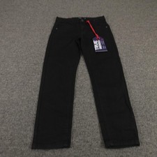 True Indigo Jeans Youth 8 Black Straight Dark Wash Casual Denim T22-970B