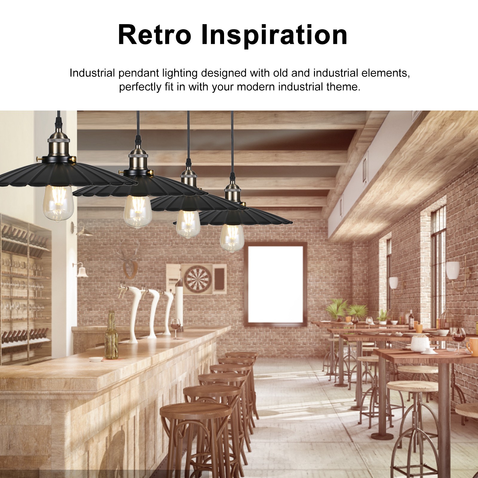 Tomshine AC110V Pendant Light Fixtures E26 Base Socket Vintage Chandelier Hangi