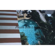 Jolly Roger Motel Pool View From Above Miami Beach 1958 Vintage Kodachrome Slide