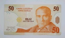 2005 Central Bank of Turkey - 50 Turkish LIRA YTL Banknote Serial No. G53 813665
