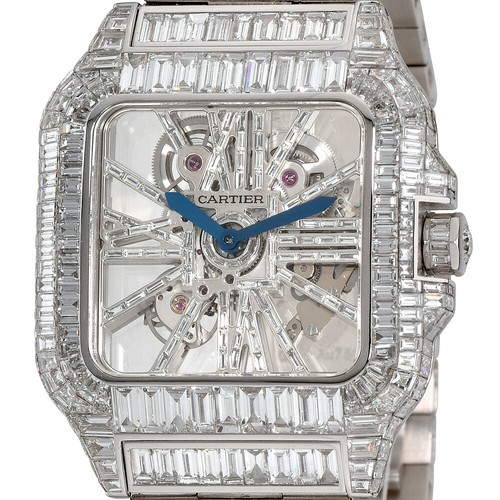 Mens Cartier Santos De Cartier Skeleton 