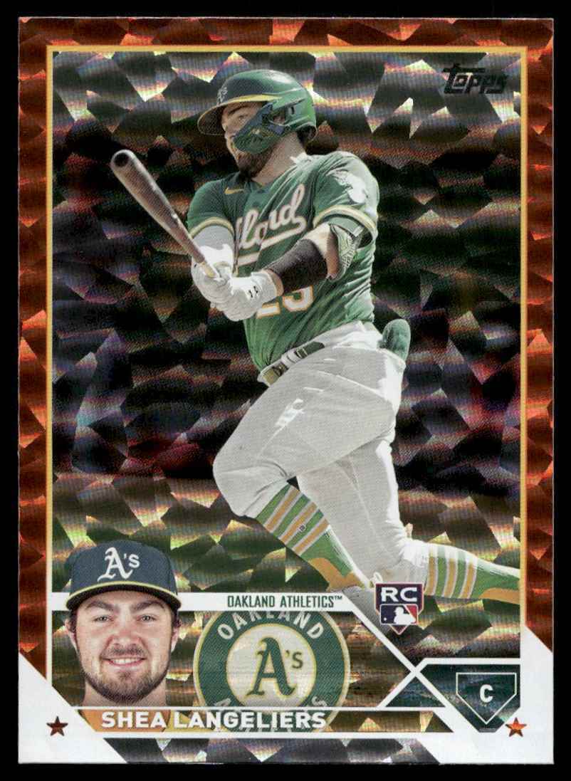 2023 Topps Orange Foil Shea Langeliers Rookie 96/299 Athletics #127 C07