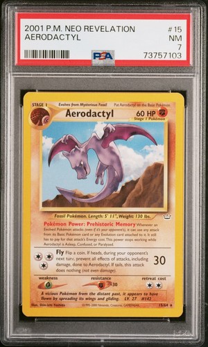 Aerodactyl (1st Edition) graded PSA 7 for sale on eBay