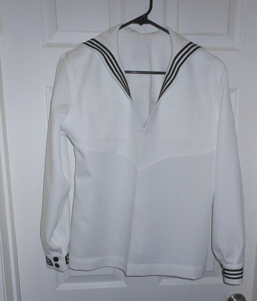 Navy clearance white jumper