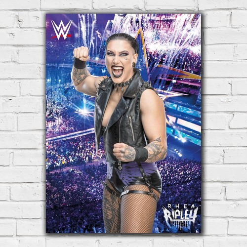 Themed WWE Print - Rhea Ripley Crowd Poster Wrestling Wall Art - Picture 2 of 5