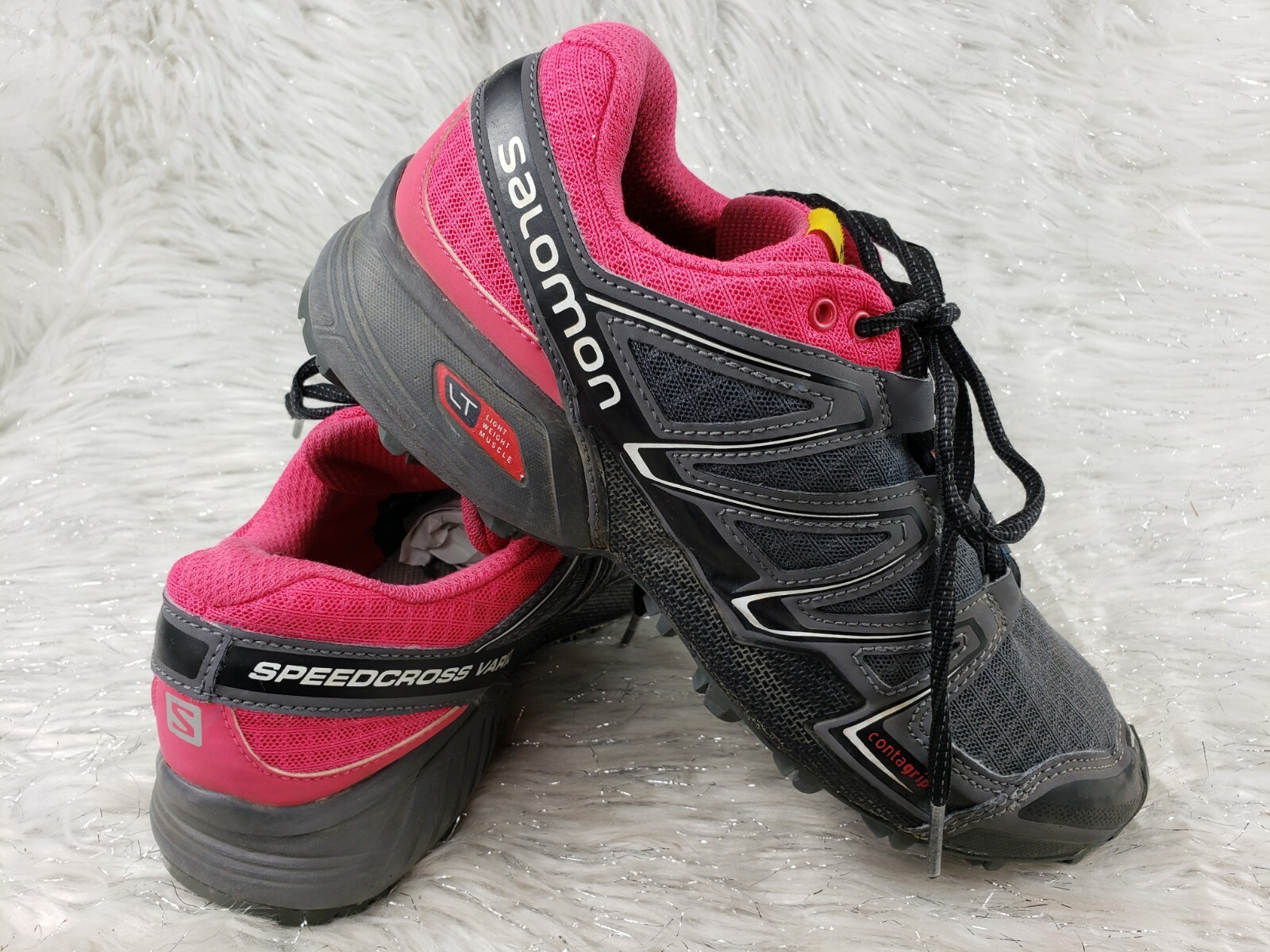 Scarpe da trekking SALOMON Speed Cross Vario rosa grigio nero trail attivo misura 7