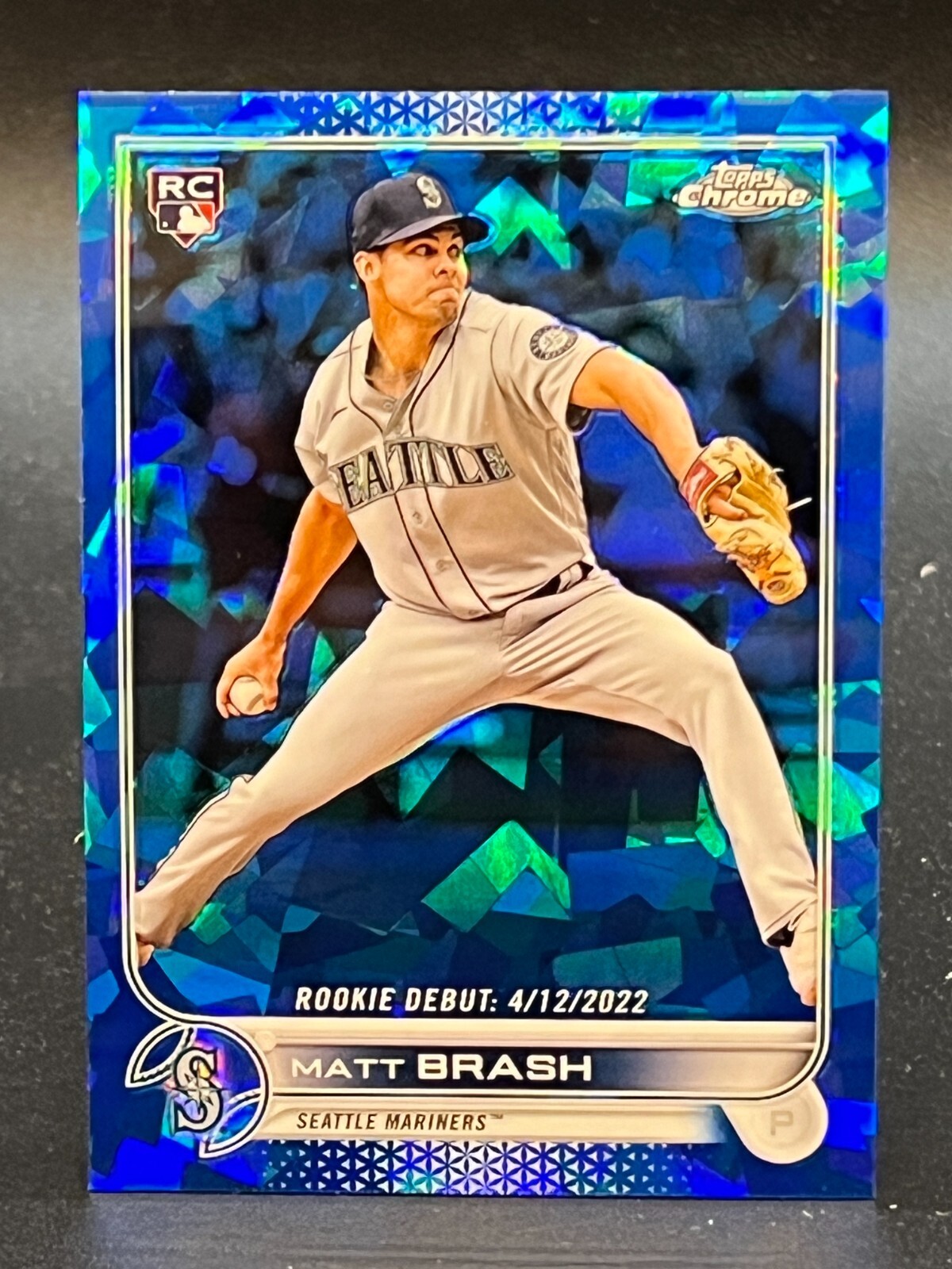 2022 Topps Chrome Update #US274 Matt Brash Mariners RC Sapphire
