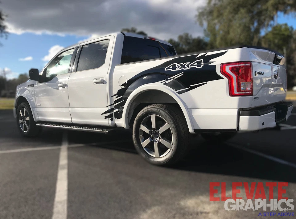 Calcomanías trituradoras laterales rayas vinilo gráficos 3M 2009-2020 para Ford F150 Foto 4 de 4