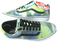 Vans Men's Comfycush Old Skool Blotched Tie Dye Corduroy Skate Shoes Size 9.5 