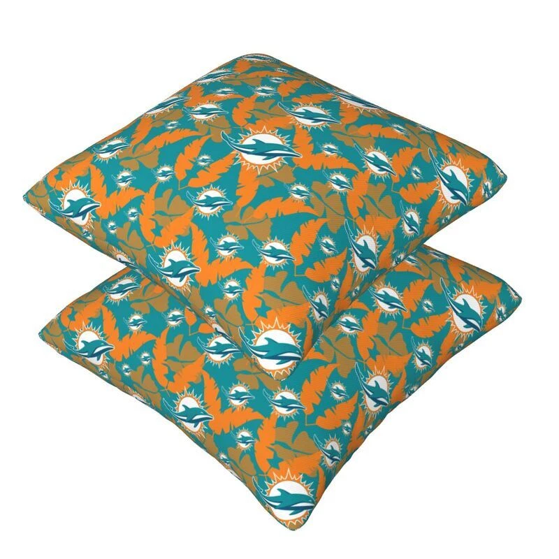 Miami Dolphins Throw Pillow, Gift For Football Lover