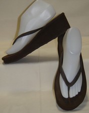 NEW w/TAGS Roxy “Shanghai” Brown Wedge EVA Thong Sandals- Women’s Size 9 M