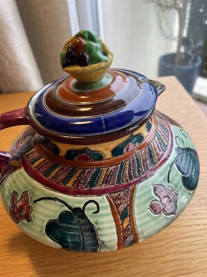 Sehr seltene Shorter & Sons Mendoza Teekanne von Mabel Leigh 30er Jahre 19 cm lang