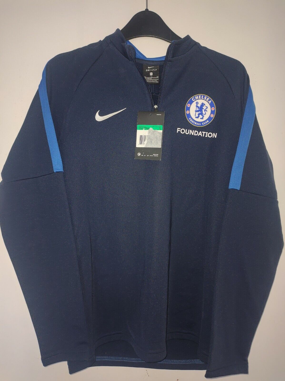 Bnwt Nike Youth Dri-fit 1/4 Zip Chelsea FC Foundation Rare Jerse