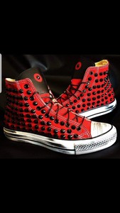 Converse all star con Tachuelas en Negro Solamente Lado Exterior Y  Sporcatura | eBay