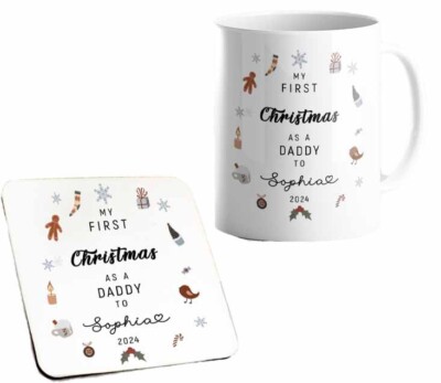 Personalised My FIRST CHRISTMAS AS A MUM or daddy, big sister
