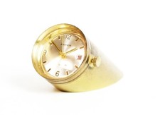 #10157 - Kleine Tischuhr mit Kaiser Werbung - Mechanisch - Werbeuhr - Messing