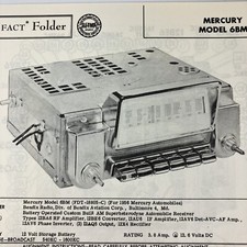 1956 Mercury Car Radio 6bm Service Wire Schematic Repair Manual Sams Photofact