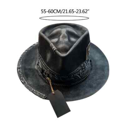 New Vintage Western Cowboy Hat For Men's Gentleman Lady Jazz Cow