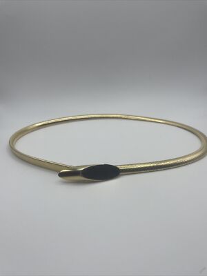 Vintage Ladies Gold Belt Metal 62 cms Long With Gold Metal Claspe Free Post