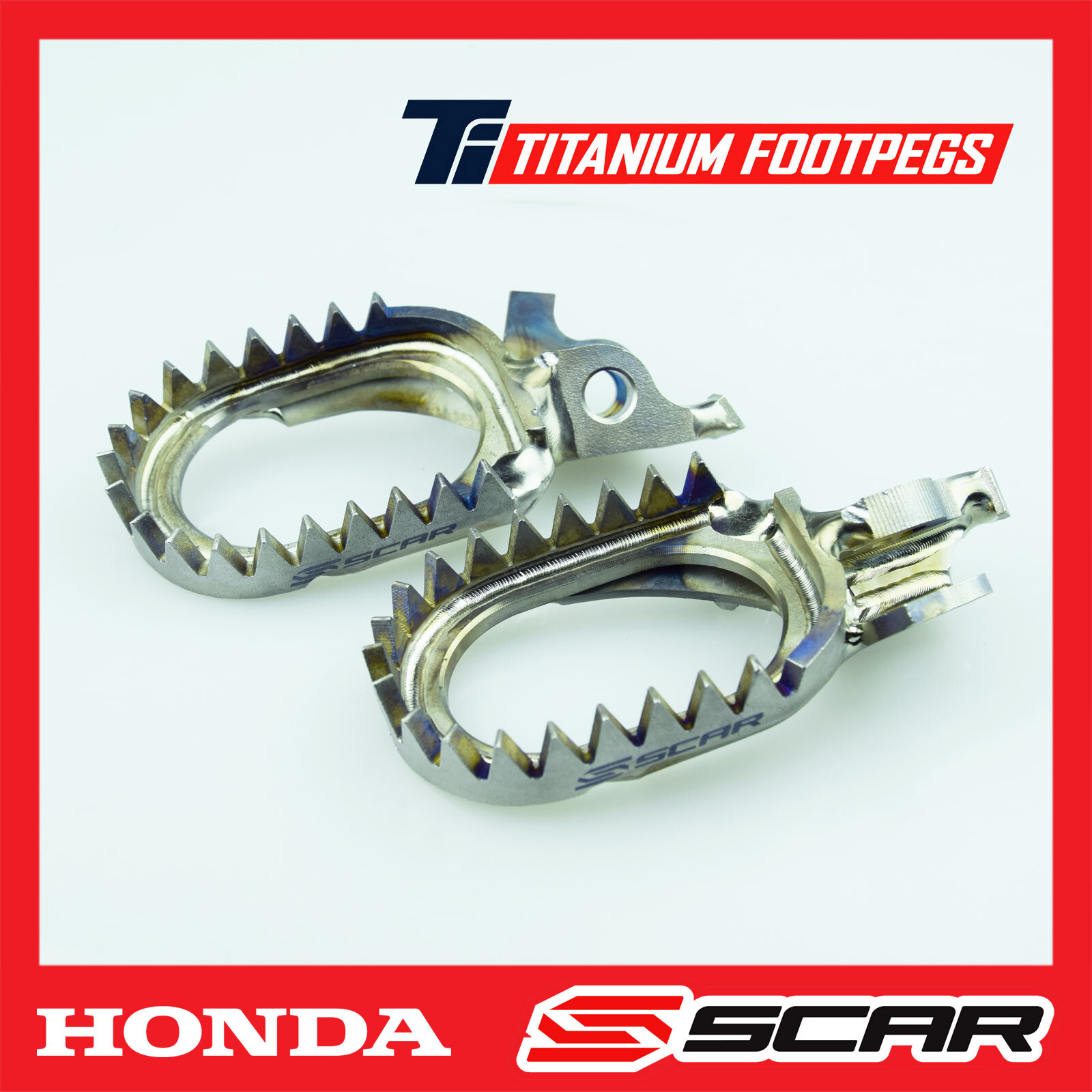 Repose-pieds en titane Scar pour Honda CRF 450R, l'élite du motocross
