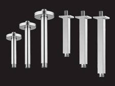 ROUND SQUARE CHROME CEILING SHOWER ARM / EXTENSION - 75, 120, 250, 360 MM