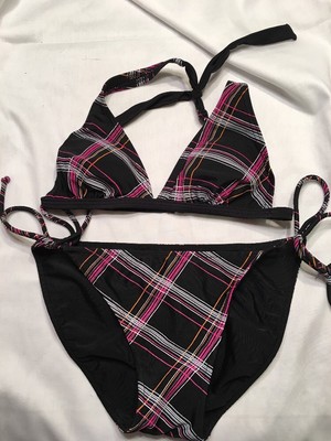 plaid bikini top
