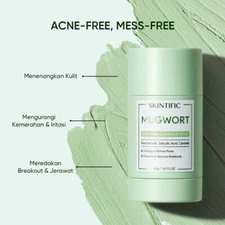 SKINTIFIC Mugwort Anti Acne Clay Mask Stick Pores Redness (40g)  X 2