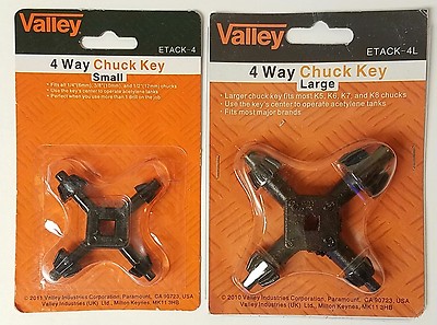 Chuck Key 4 Way Drill Press Universal Small 1/4'' 3/8'' 1/2'' Large K5 K6 K7 K8 
